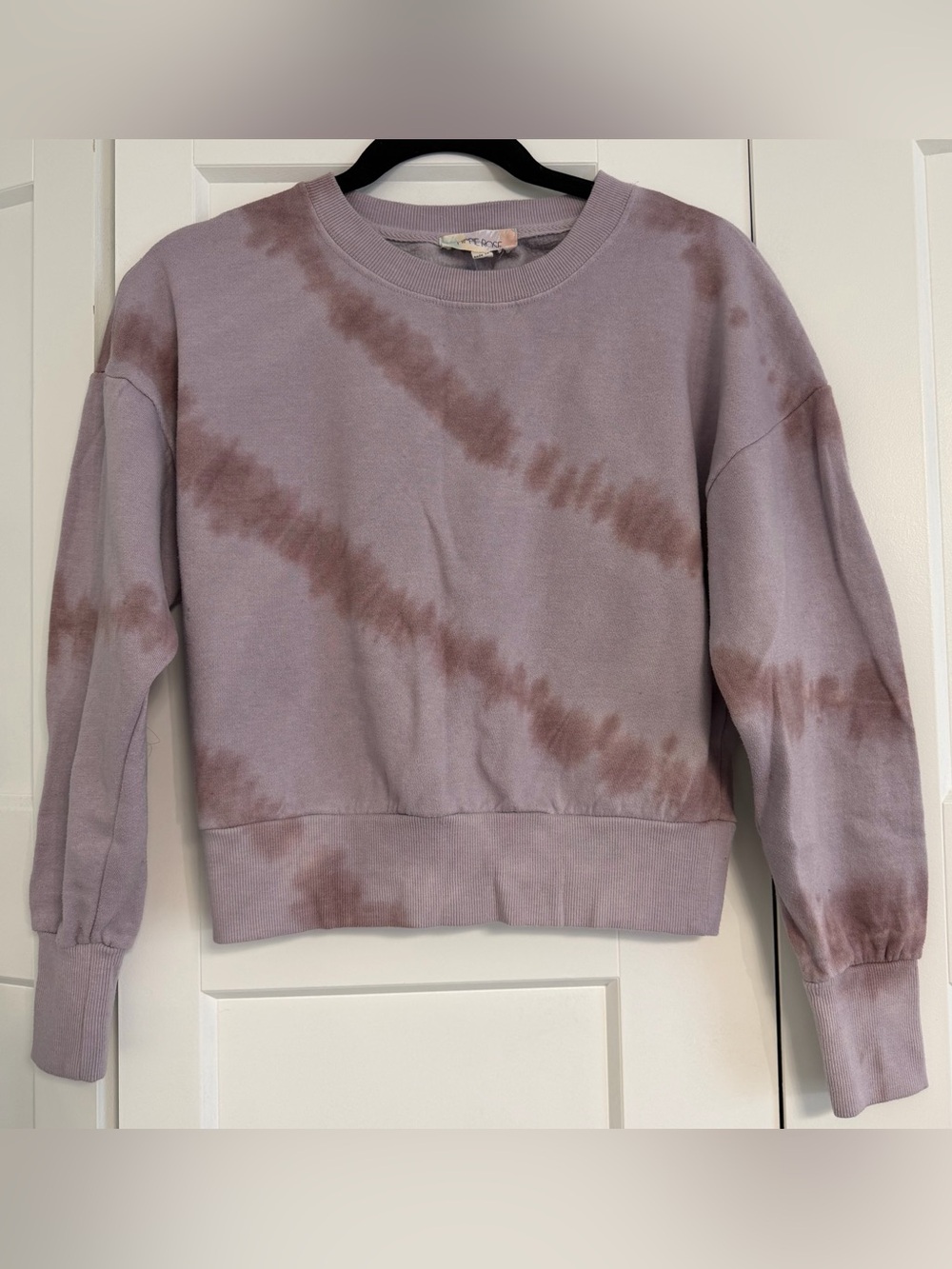 Tie-Dye Lavender Cropped Sweatshirt